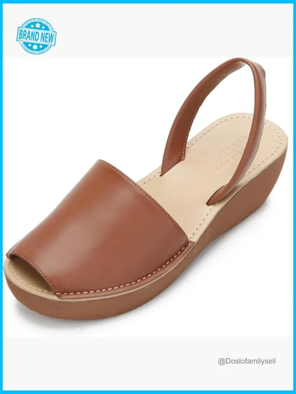 Wedge Sandal Slingback Peep Toe Summer Casual Comfortable Easy On Off